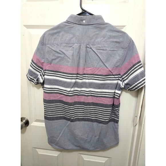 Original Penguin Men's Heritage Slim Fit Striped Button Down Short Sleeve Shirt - Picture 3 of 7